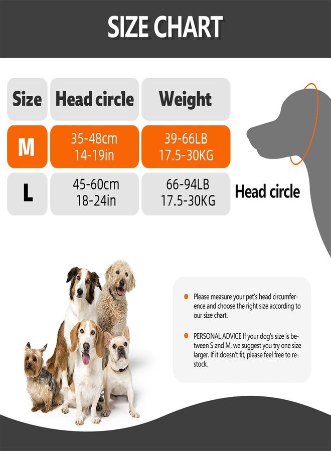 Qpets واقيات أذن للكلاب من كيو بيتس®، غطاء أذن مهدئ، واقي أذن للكلاب مع حزام ذقن قابل للتعديل، غطاء رأس لتخفيف القلق وتقليل الضوضاء، غطاء أذن واقي للأكل والسباحة والعلاج، مقاس متوسط - Image 2